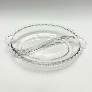 Imperial Glass Company - Candlewick Oval Divided Relish Dish.